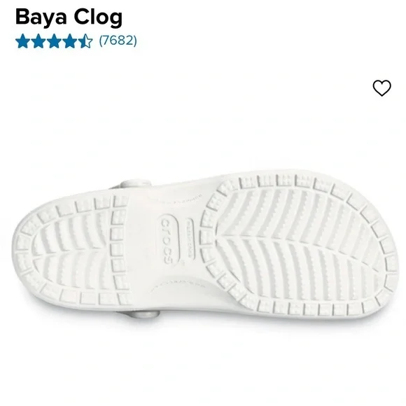 CROCS HTF BAYA CLOGS BRIGHT WHITE New with Tags Women’s 10/Men’s 8 - Picture 4 of 11